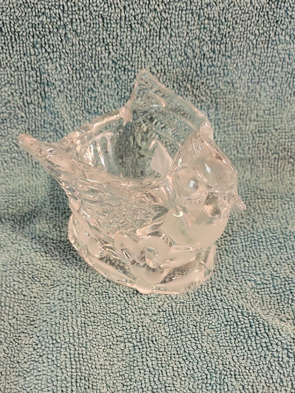 Glass Cardinal Votive Holder